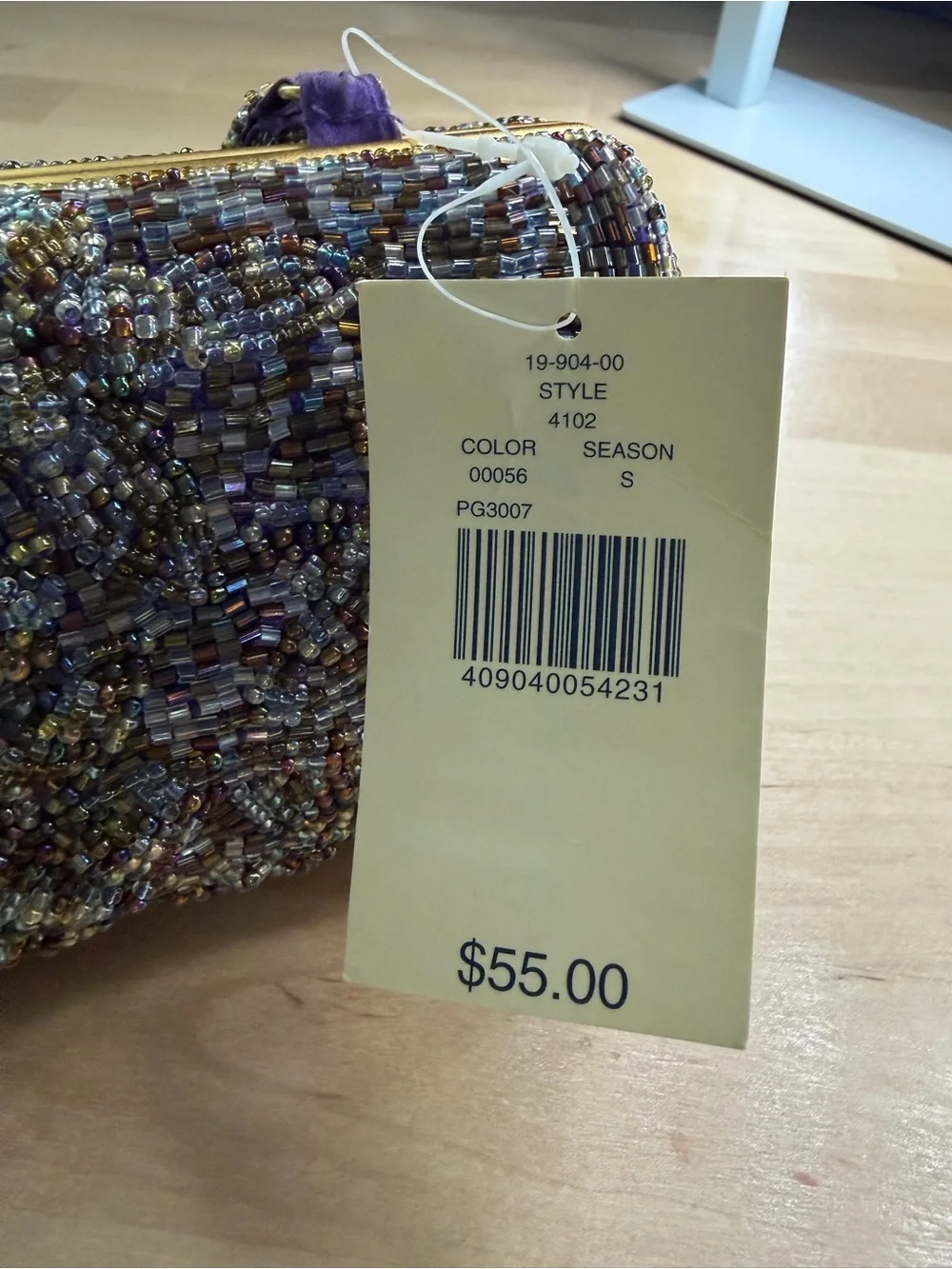 NWT Vintage Lord & Taylor Beaded Clutch Evening Bag